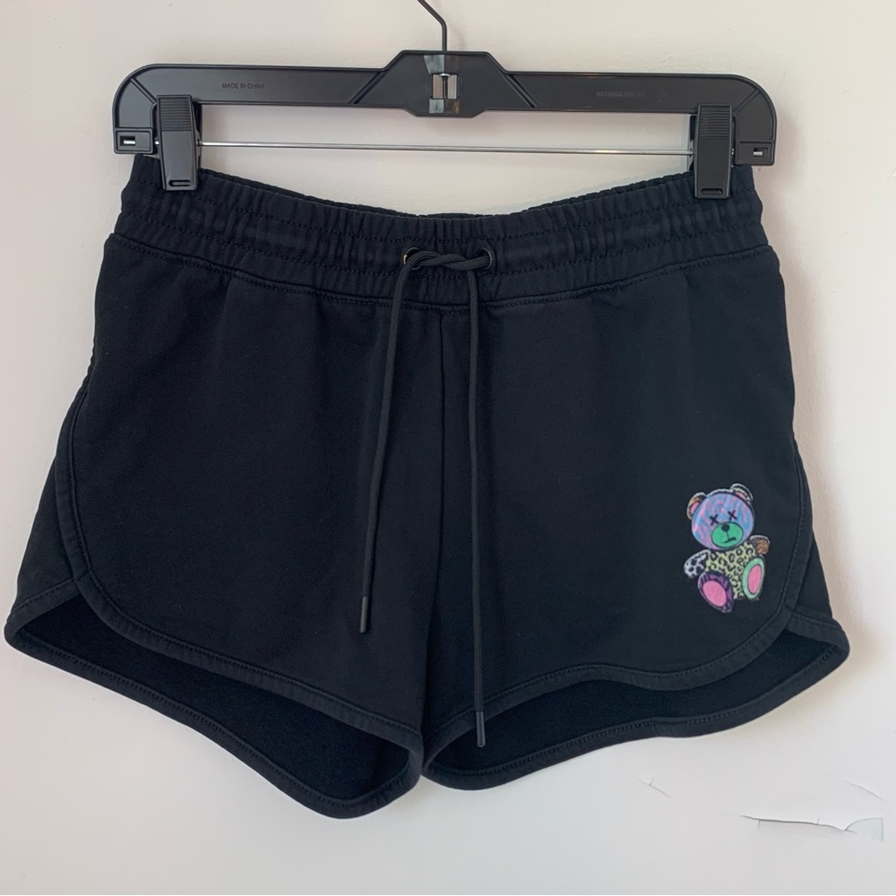 Bear Black Drawstring Shorts Medium